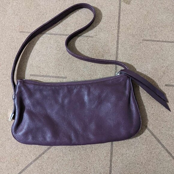 Oroton Purple Leather Clutch Mini Handbag - Picture 1 of 10